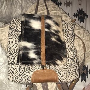 Super cute cowhide backpack!